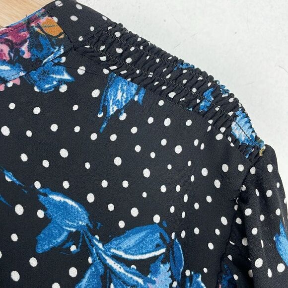 By & By Floral Polka Dot Peasant V Neck Career Top size 2X - Picture 9 of 13